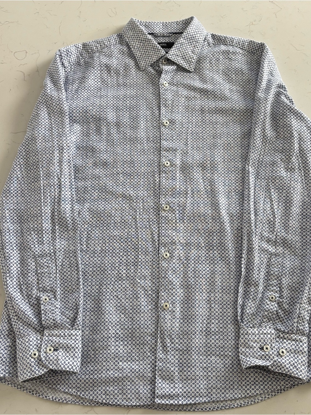 Hugo Boss Dress Shirt - Navy Pattern